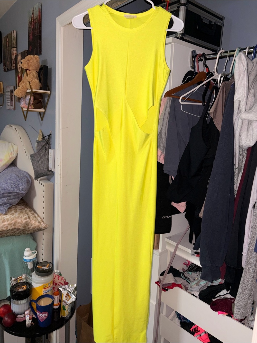 *BRAND NEW* Diva Boutique Online Neon Yellow Small Thrown Diva Short Set - Picture 3 of 6